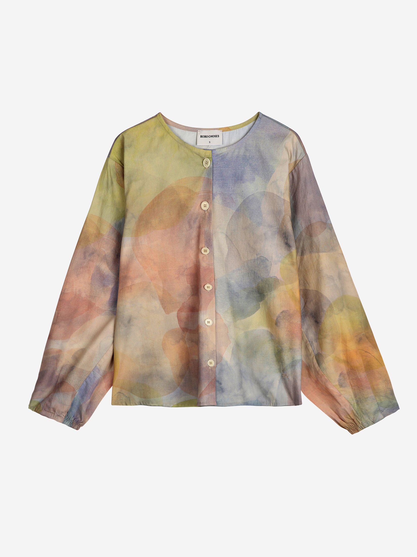 Bobo Choses  Skylight print collarless blouse / women