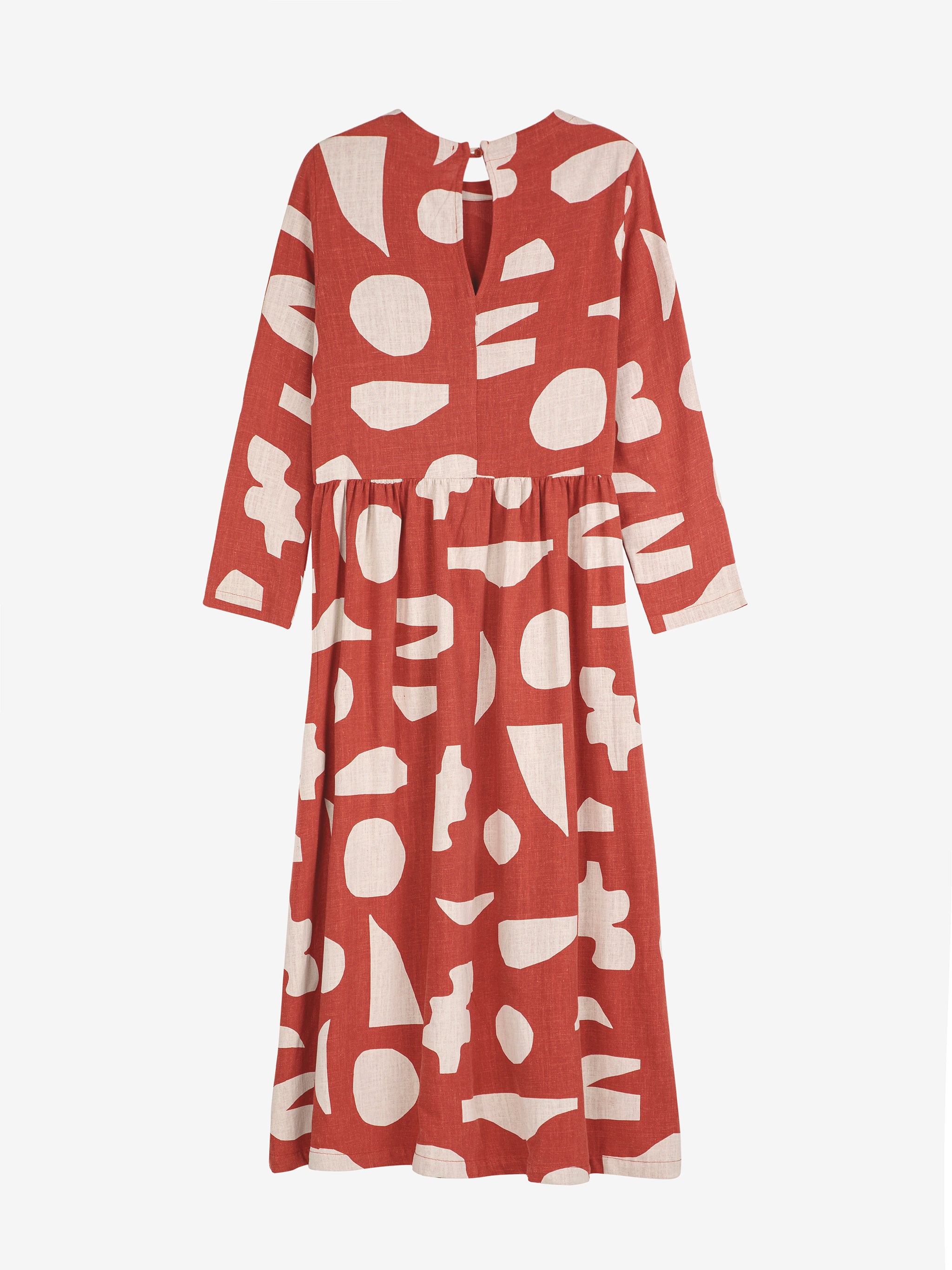 Summer Landscape Print Flared Long dress