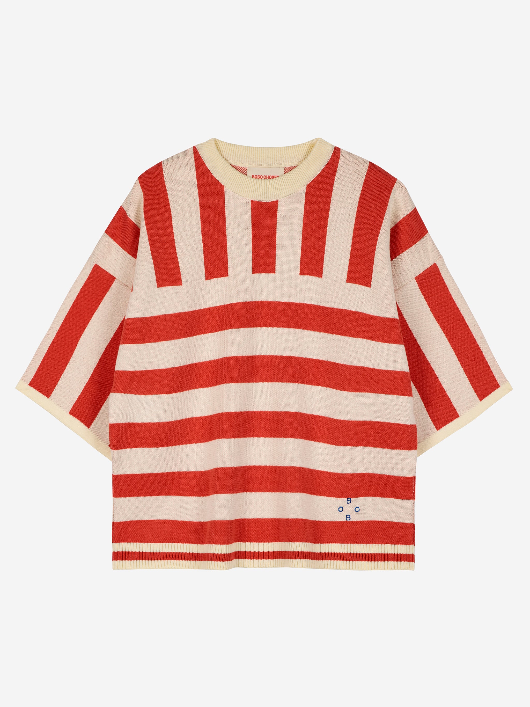 Bobo Choses  Striped short sleeved knitted sweater / women