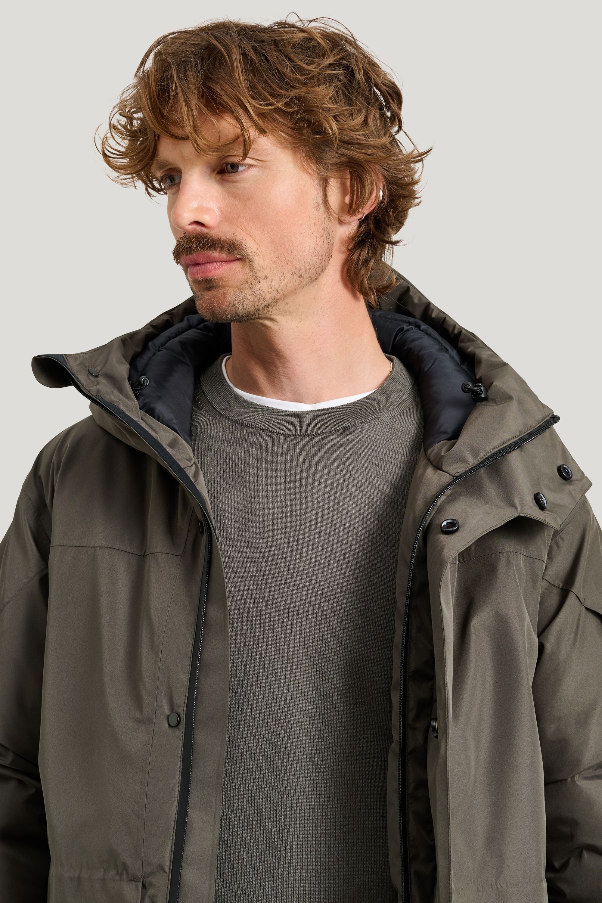 Grid Insulated Jacket beluga - model 4