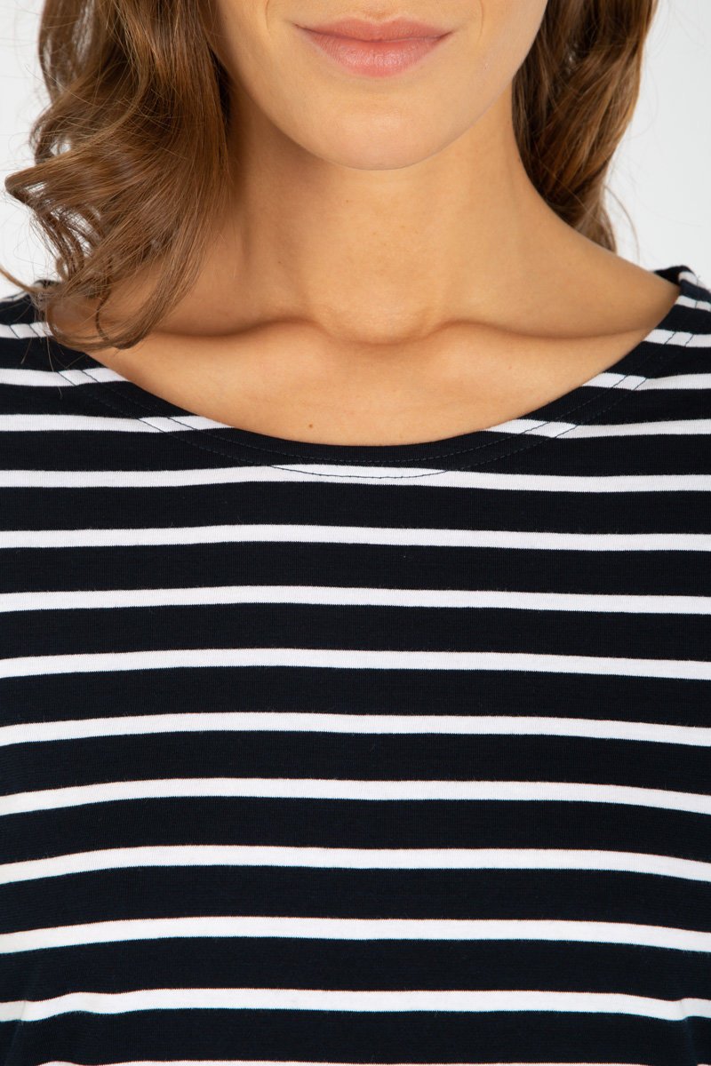 CAP COZ 3/4 sleeve Breton striped shirt