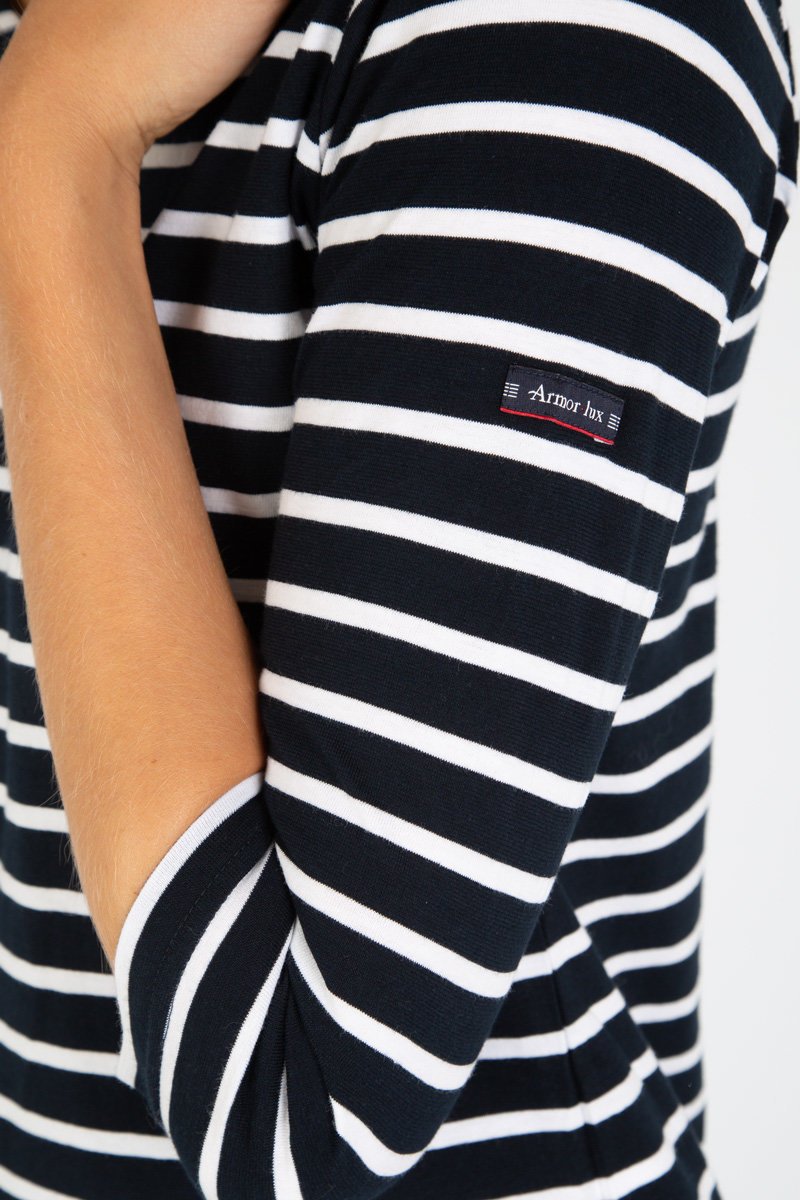 CAP COZ 3/4 sleeve Breton striped shirt
