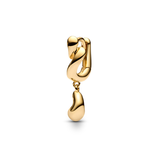 Whirl Drop Huggie Gold - Maria Black