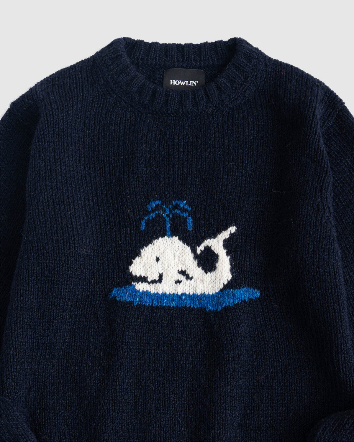 Floating Smiling Whale - navy