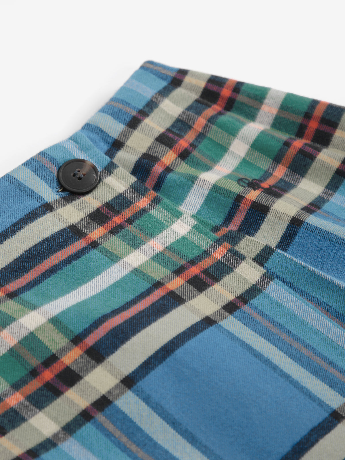 Tartan flannel pleated skirt