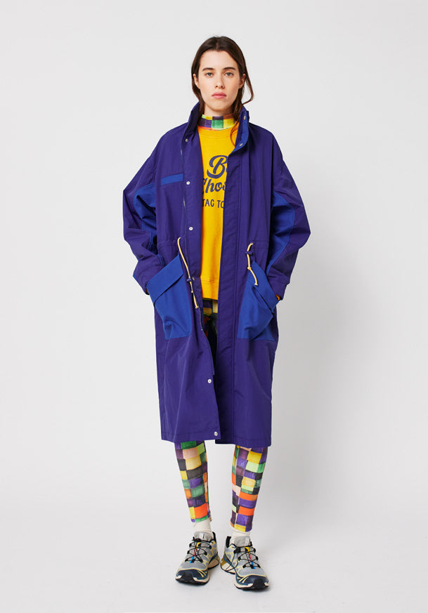 Blue raincoat