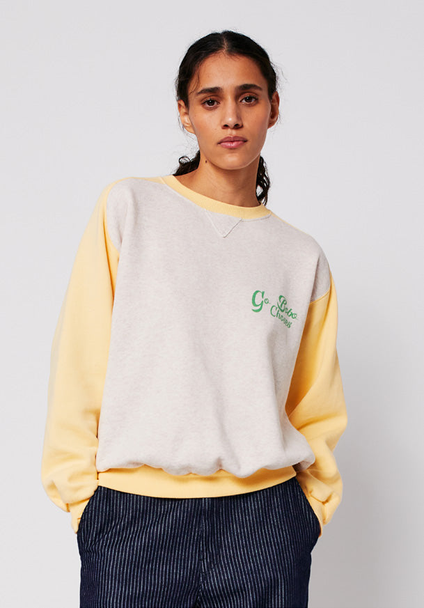 Carnation flower relaxed sweatshirt