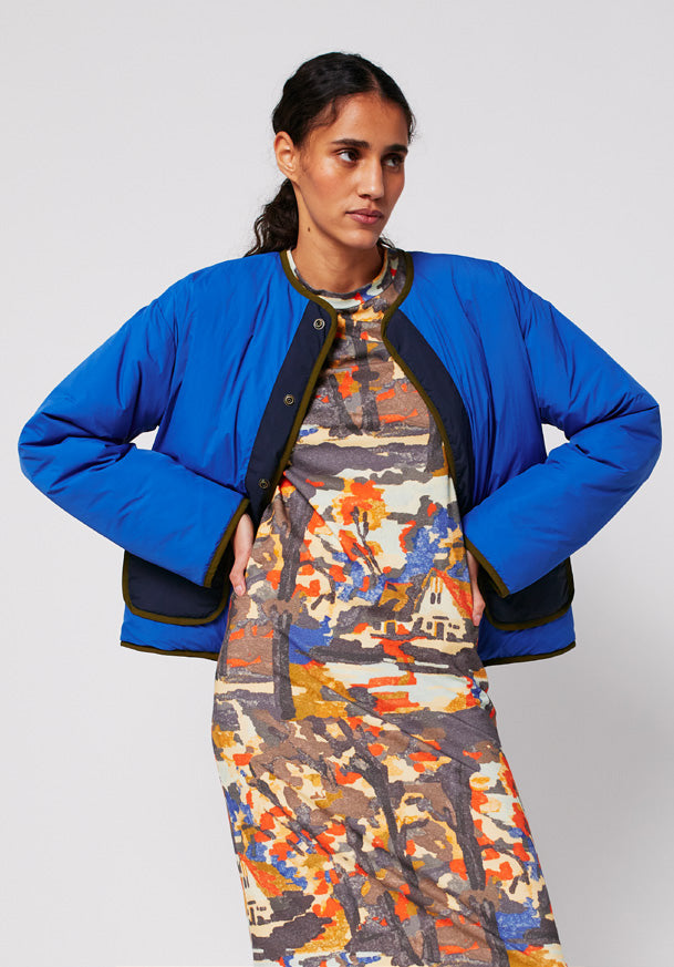 Color block reversible jacket