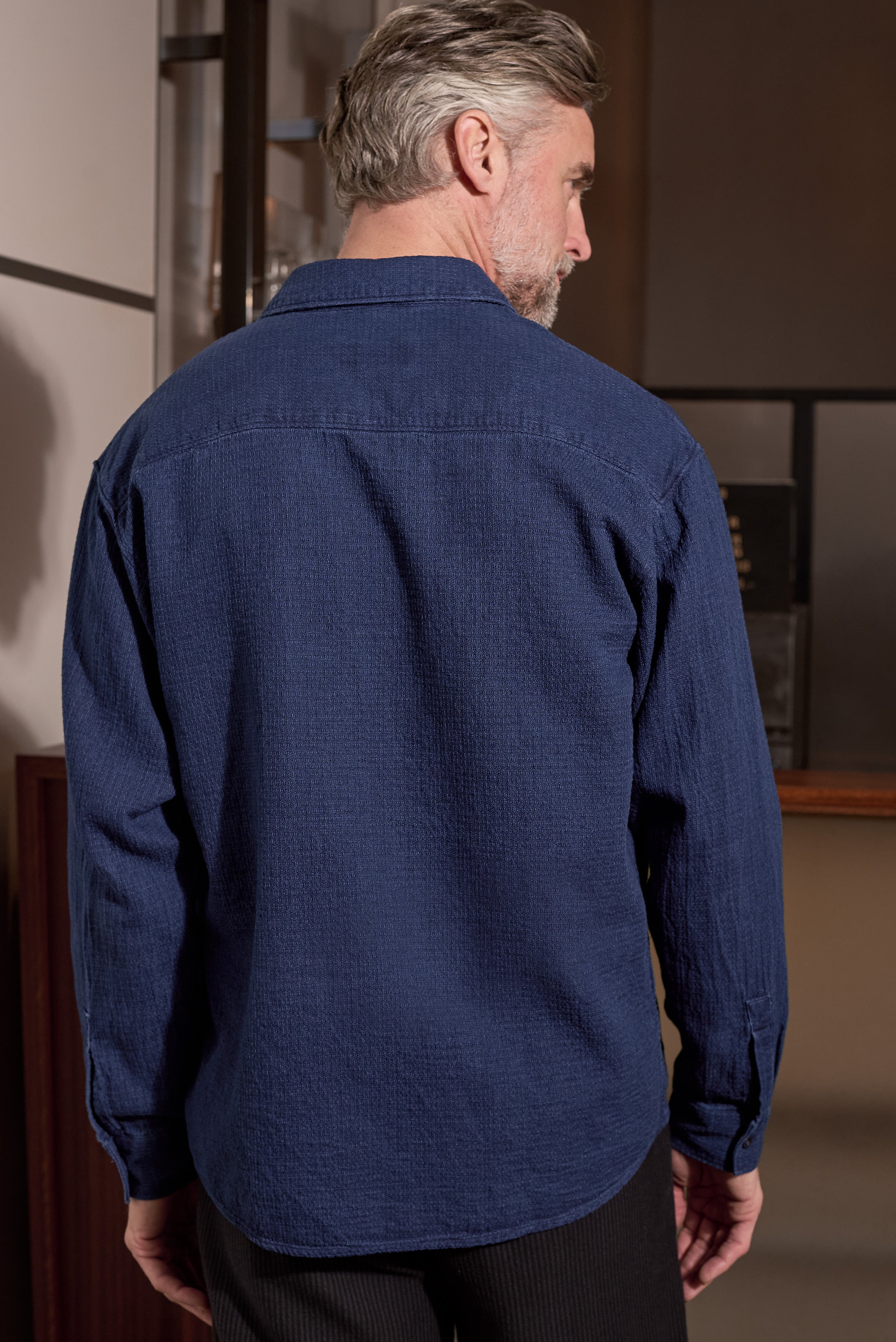 DARIO shirt structured indigo