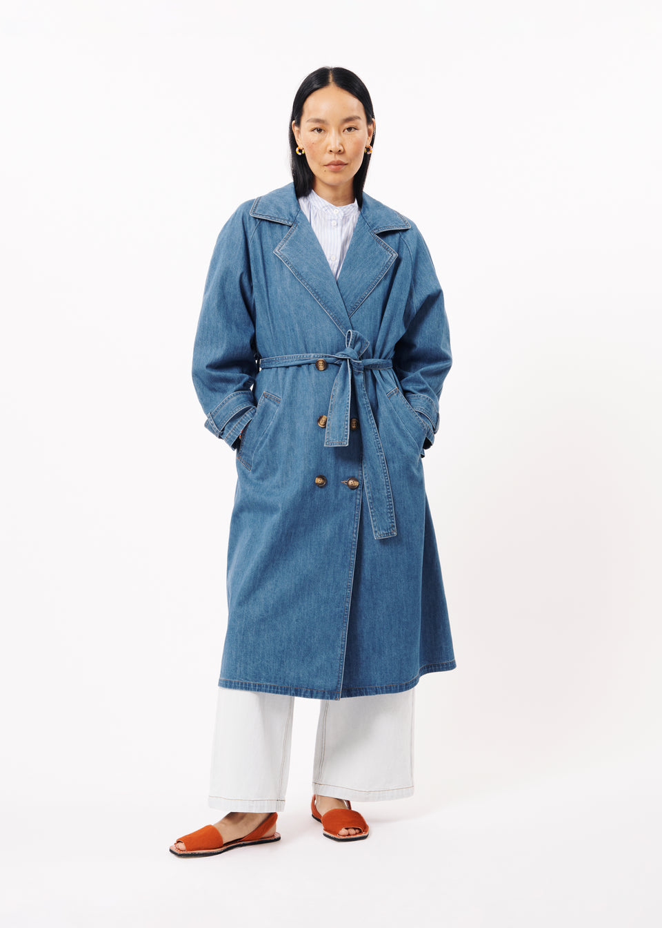 FRNCH  Trench DALY Bleu jean / women