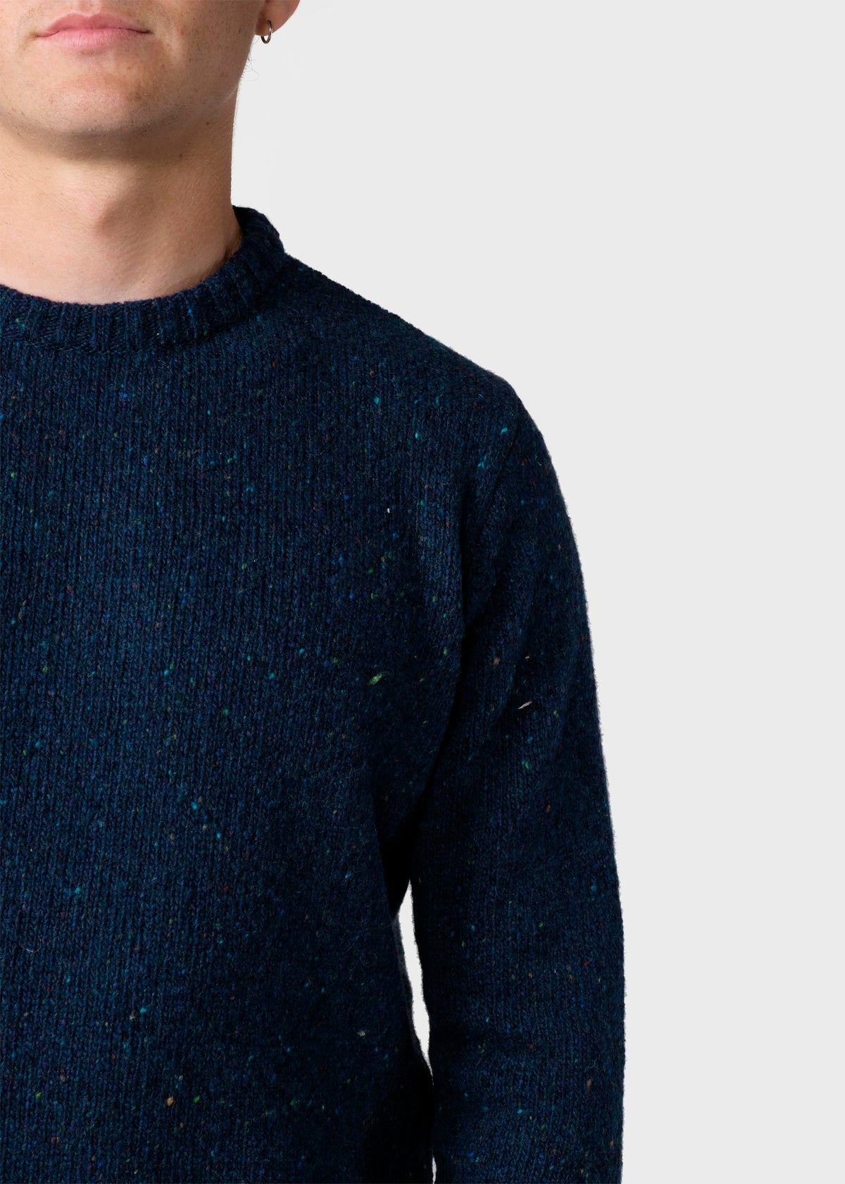 Mens basic merino knit sweater
