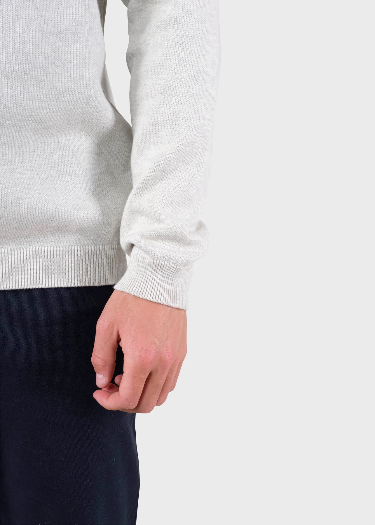 Mens basic cotton knit sweater