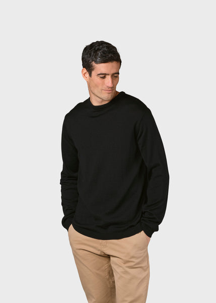 Mens basic merino knit sweater