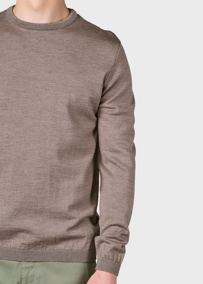 Mens basic merino knit sweater