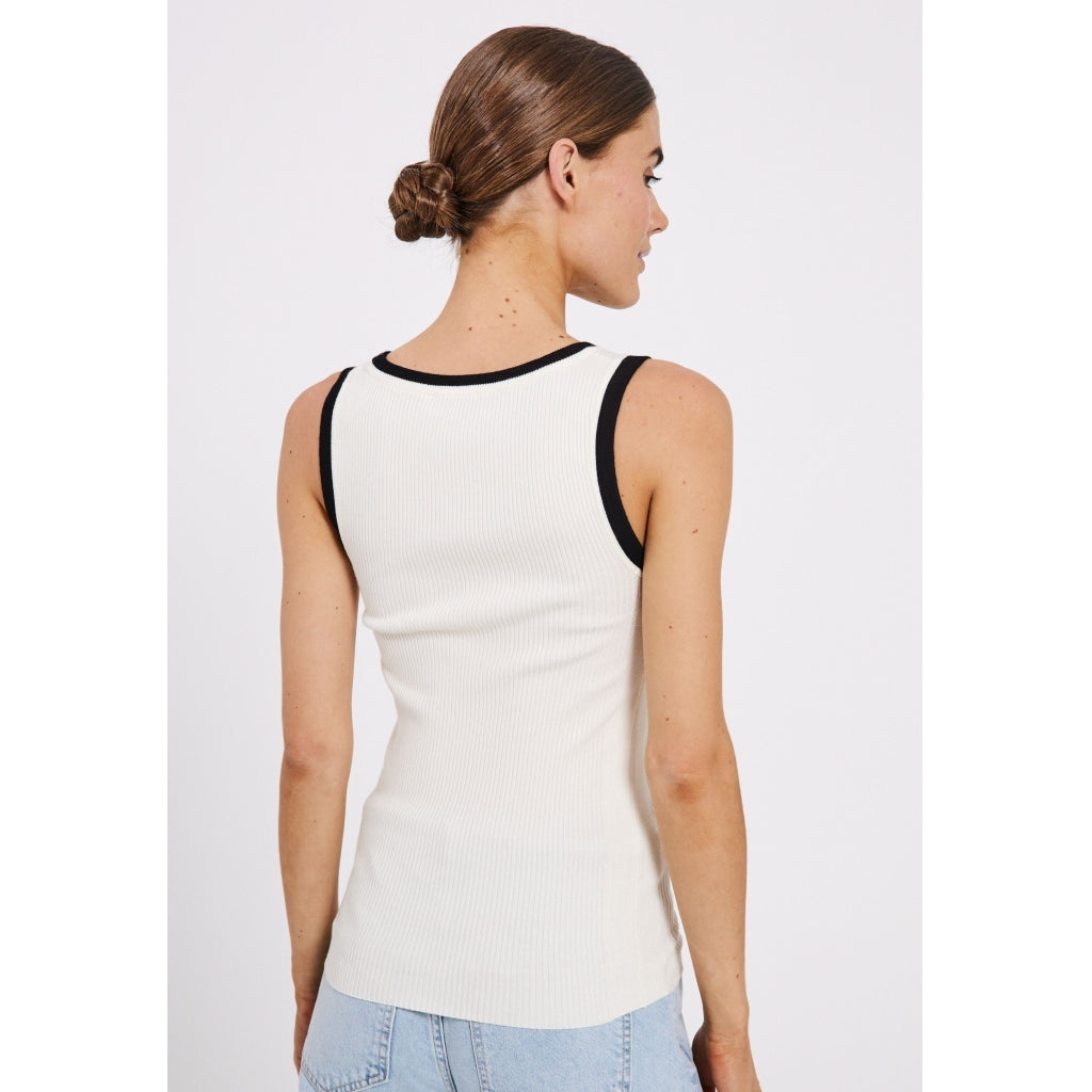 Sherry U-neck block knit tank
