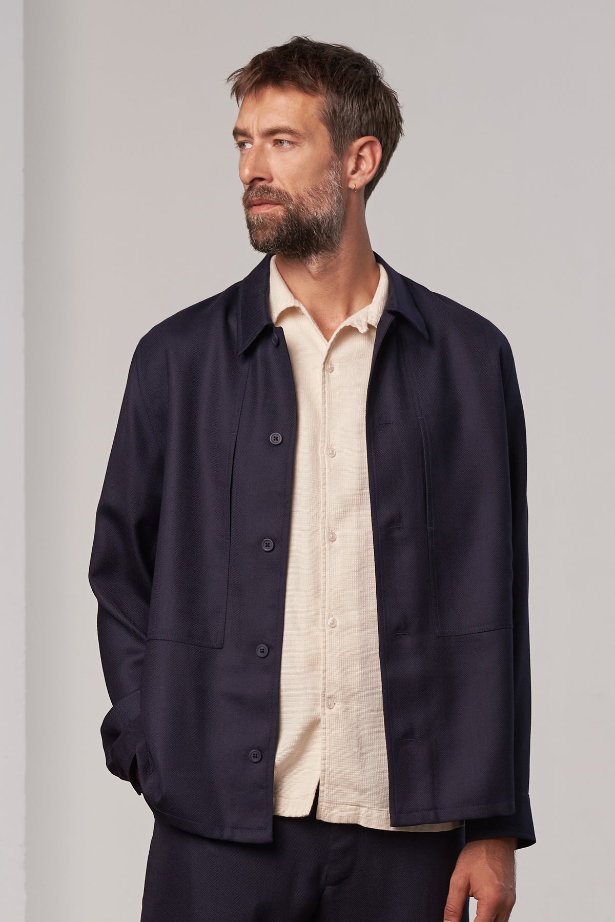 OWE overshirt - eco grid wool