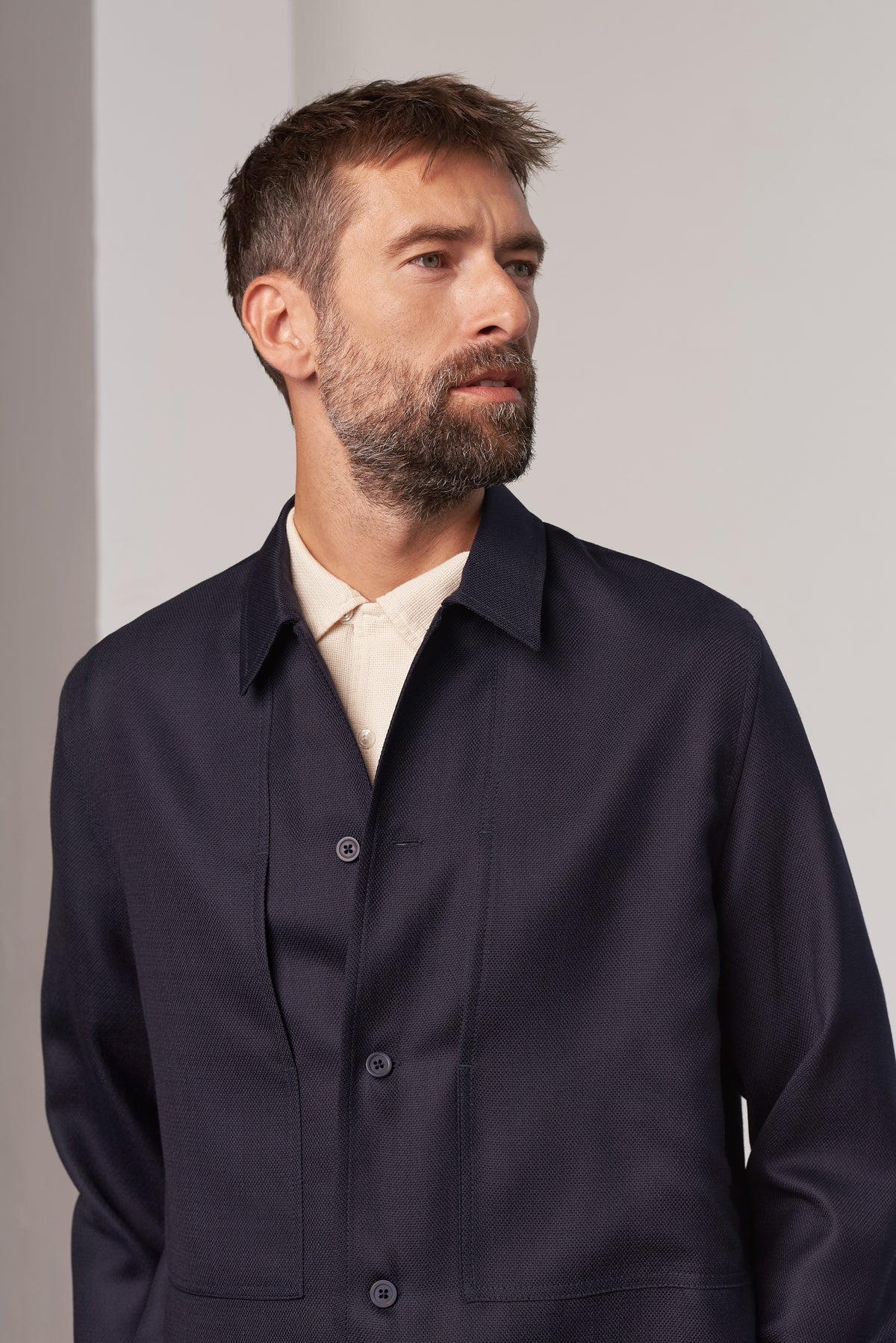 OWE overshirt - eco grid wool
