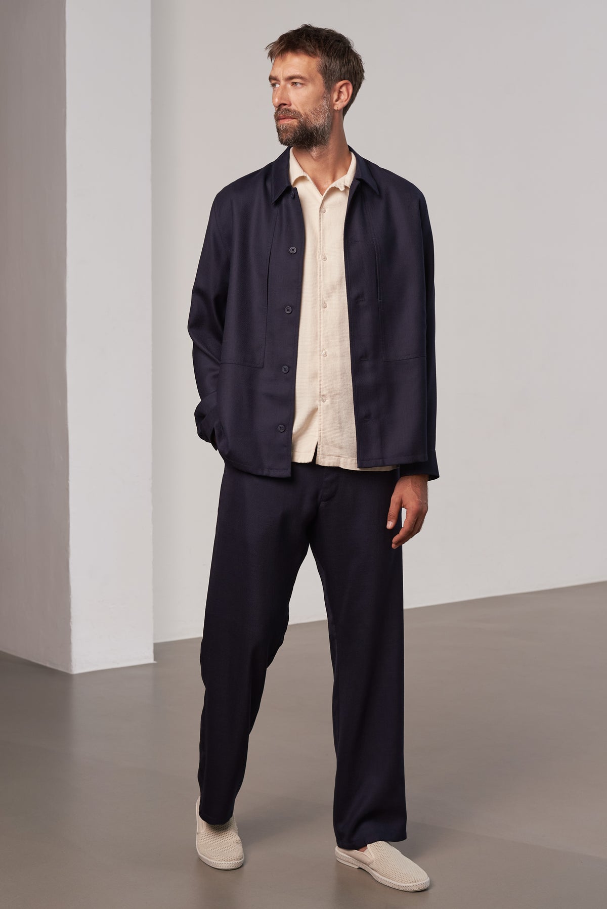 OWE overshirt - eco grid wool