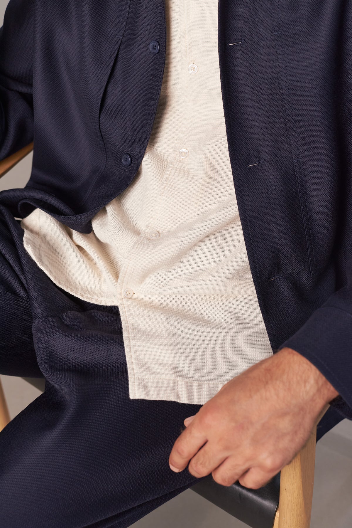 OWE overshirt - eco grid wool