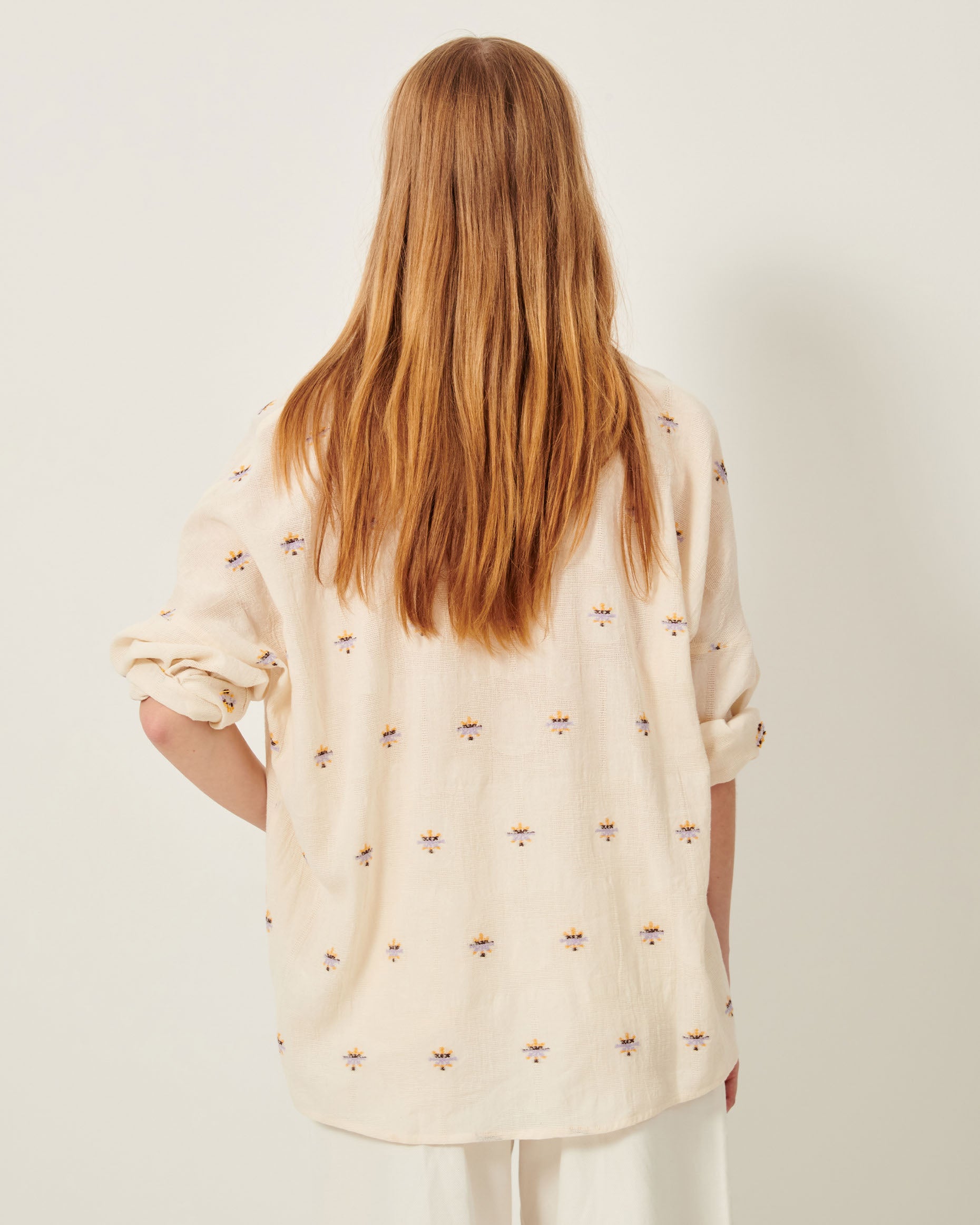 BOTENZO wide embroidery shirt