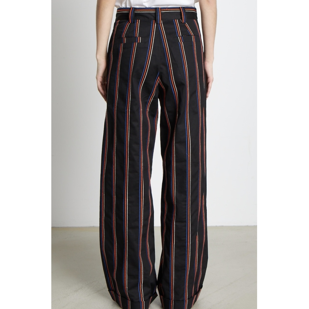 Stella Nova  CELLY MY cotton pants with embroidered stripes / women