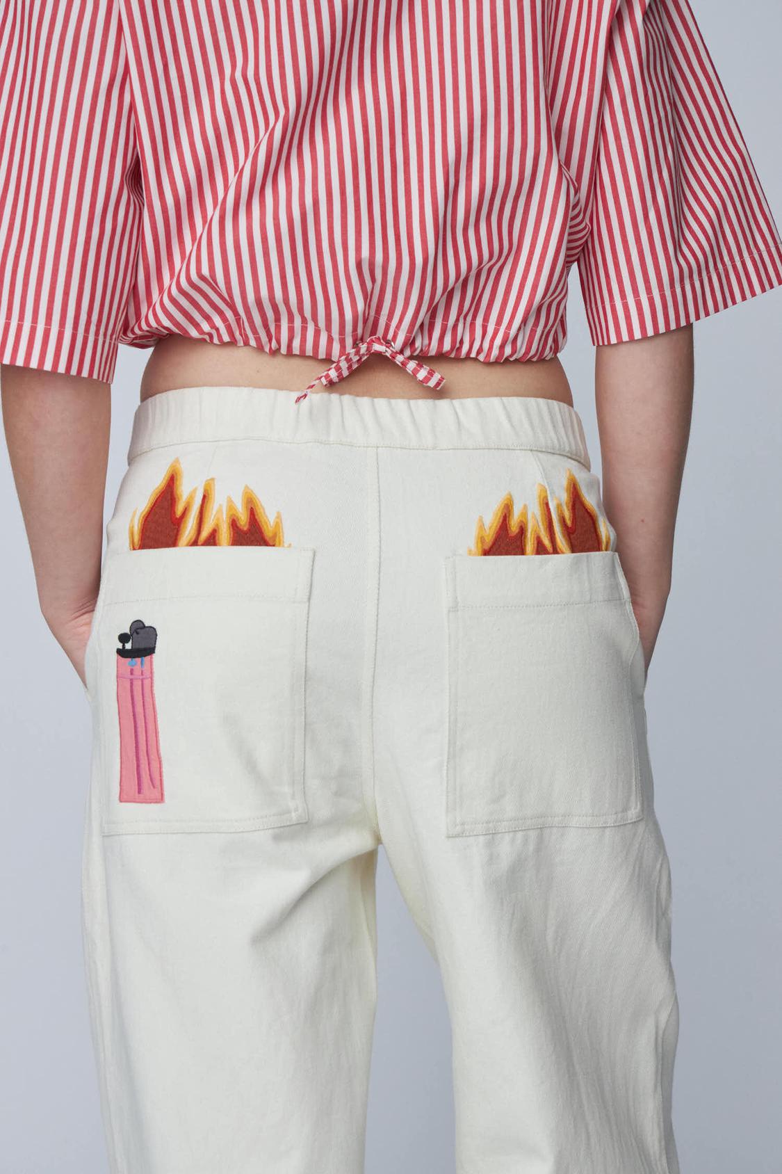 Patchwork Elements Cotton Pants
