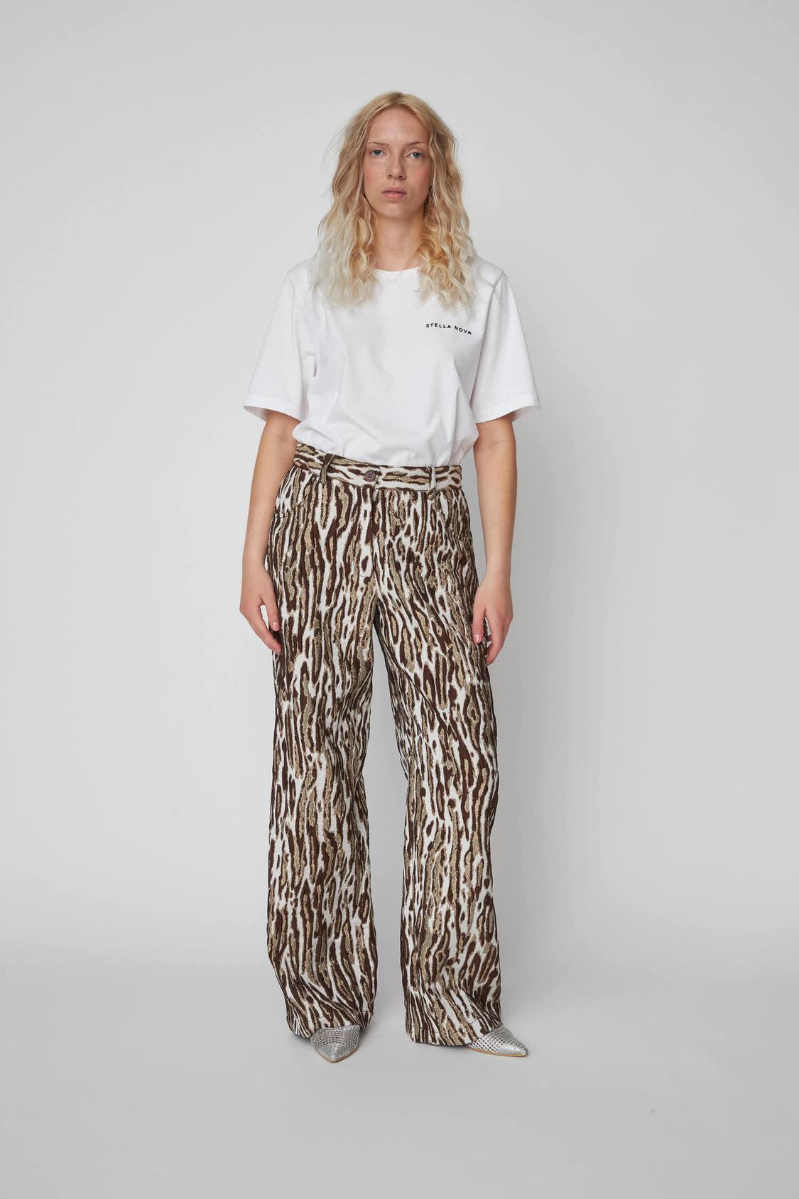 Leopard Jacquard Pants