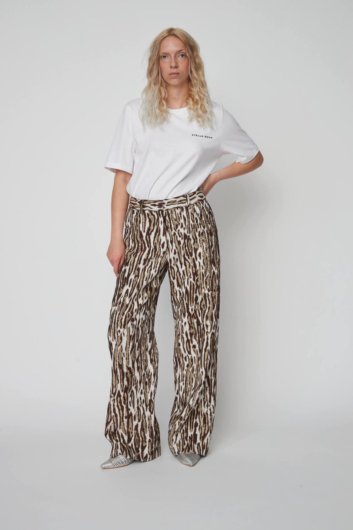 Leopard Jacquard Pants