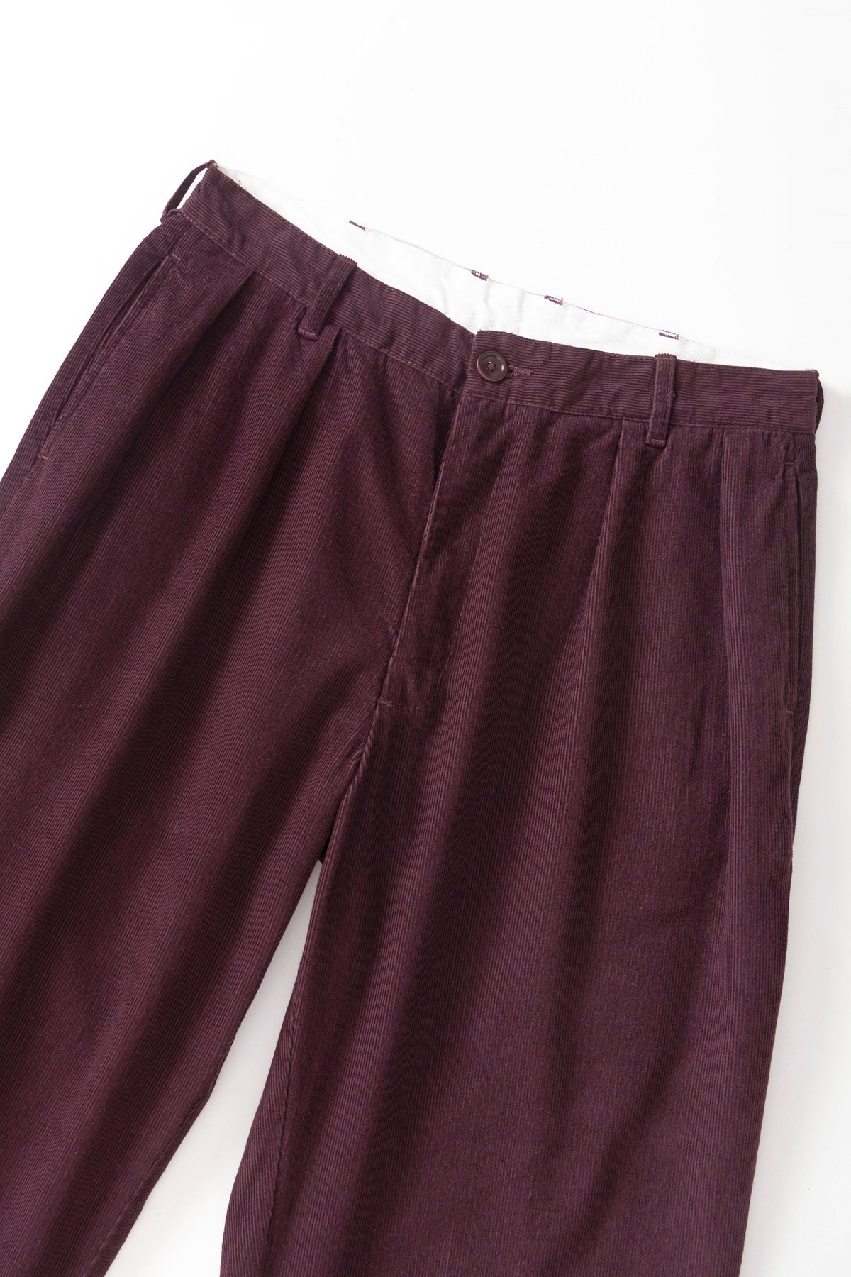Fine Cord Part-Timer Pants - burgundy