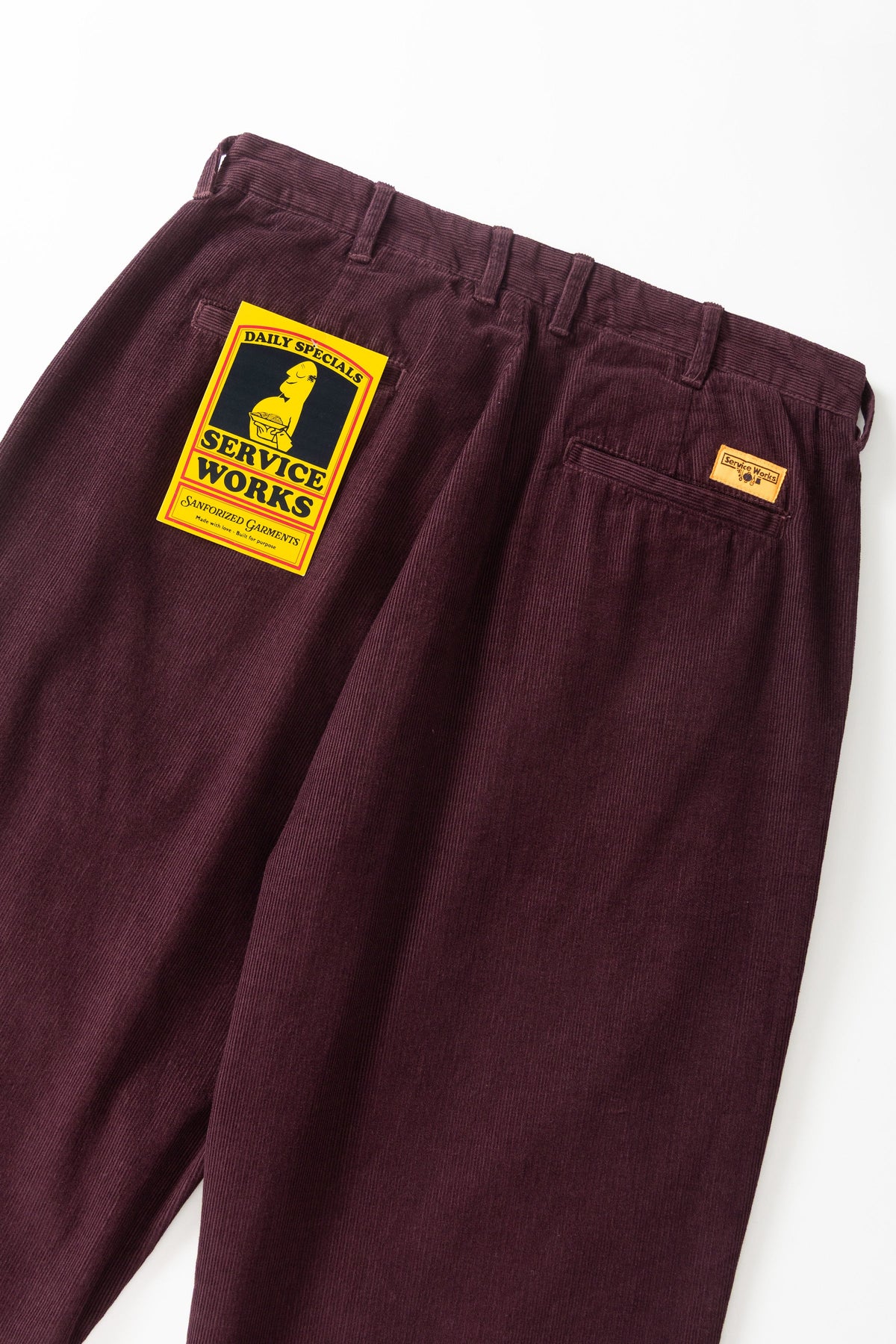 Fine Cord Part-Timer Pants - burgundy