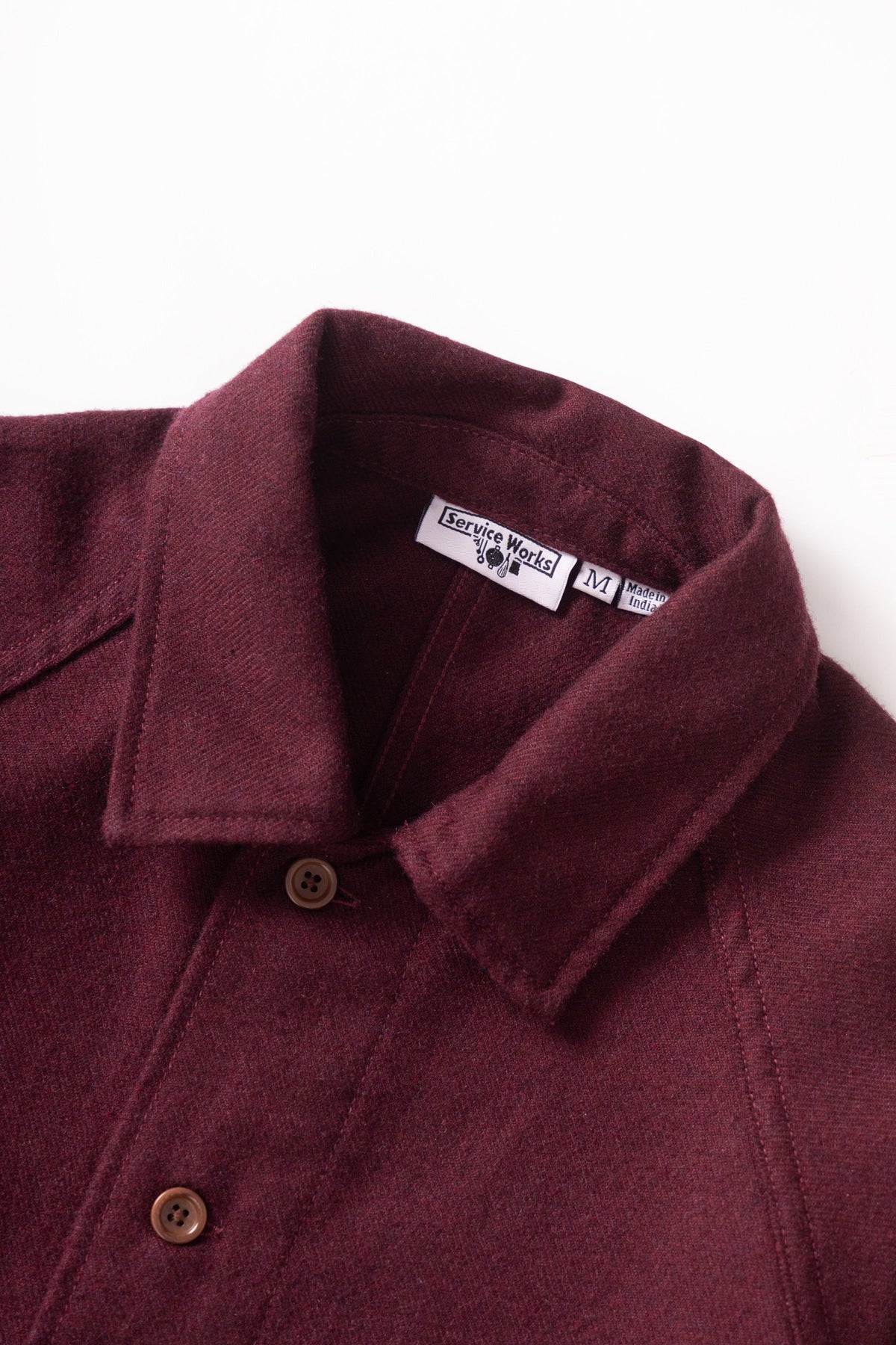 Flannel FOH Overshirt - burgundy