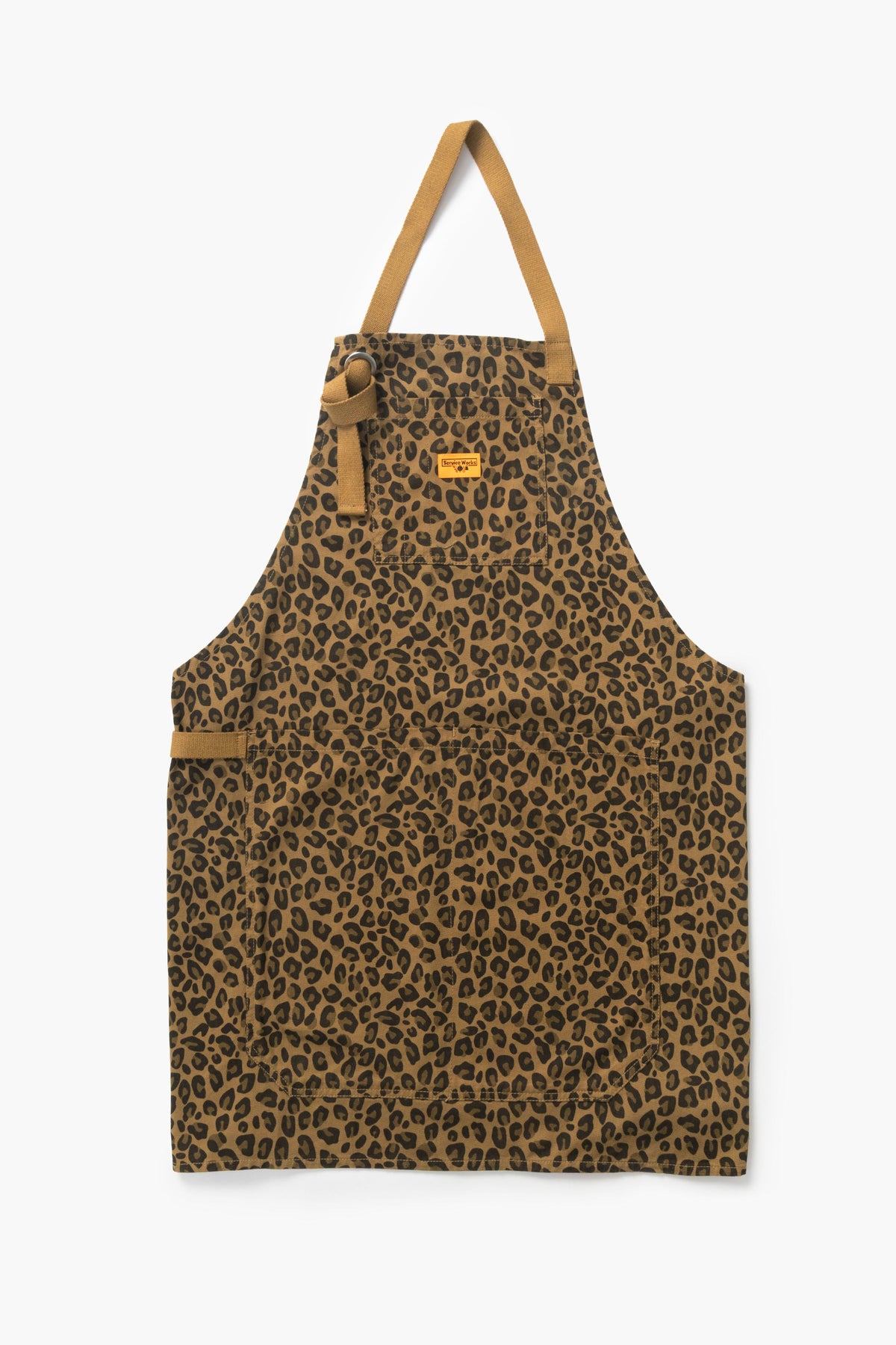 Patterned Apron - brown leopard