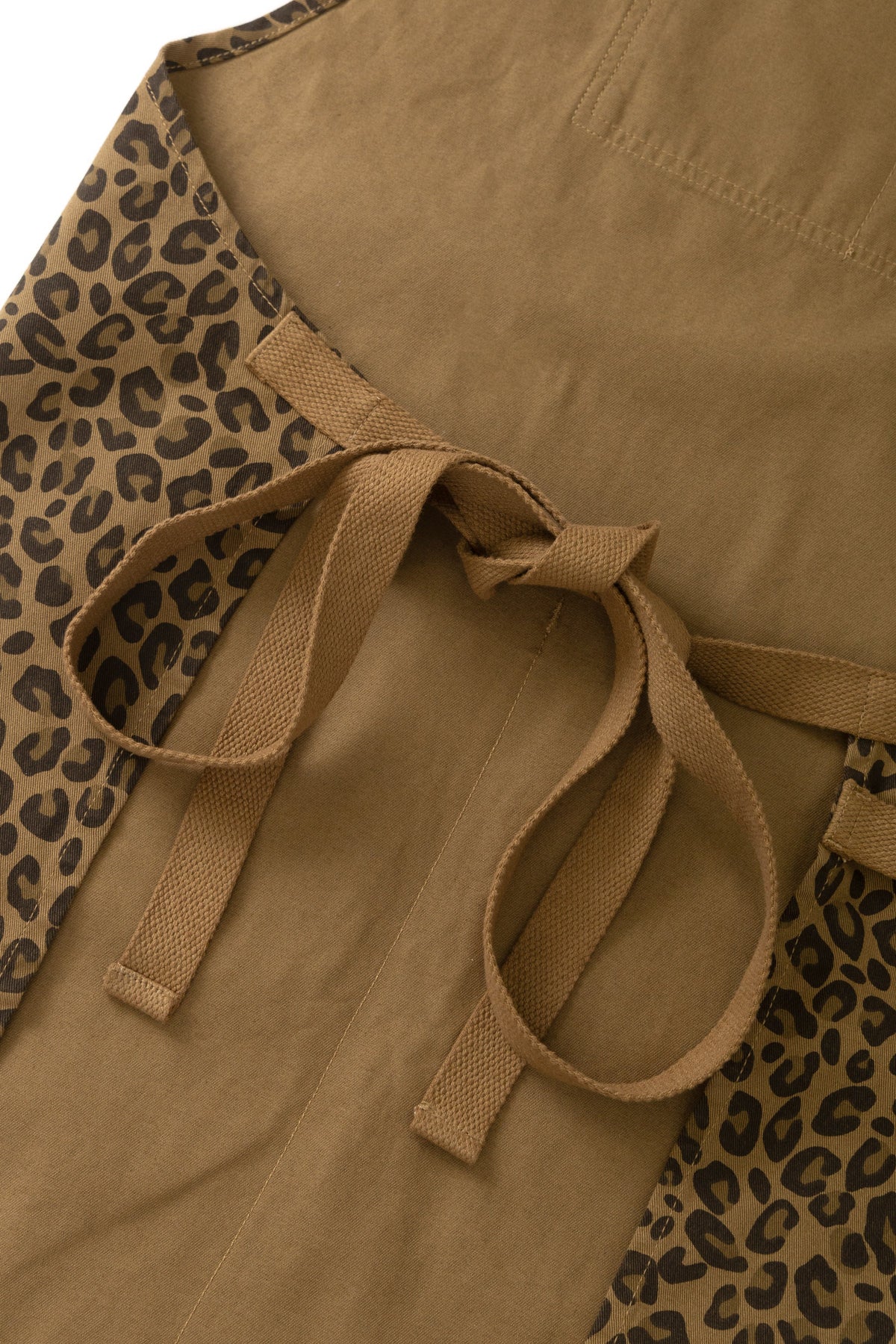 Patterned Apron - brown leopard