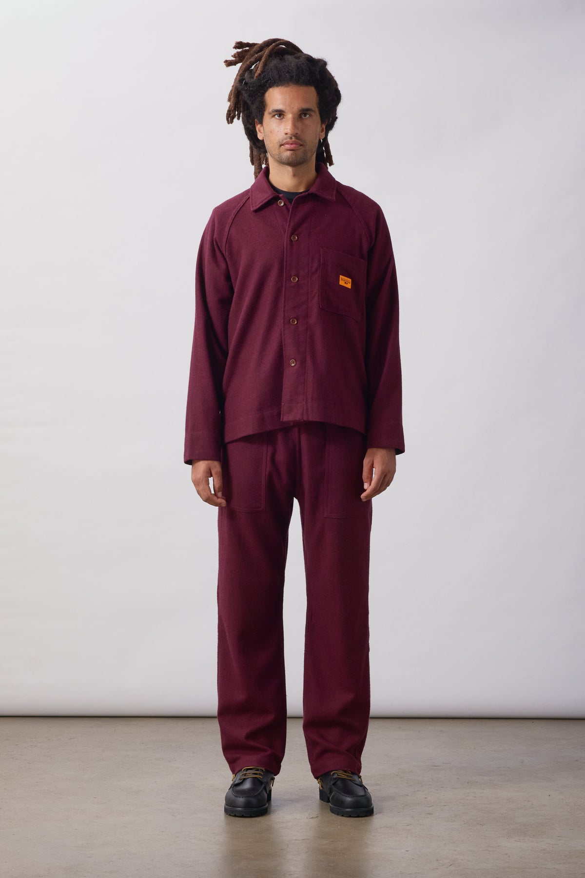 Flannel FOH Overshirt - burgundy