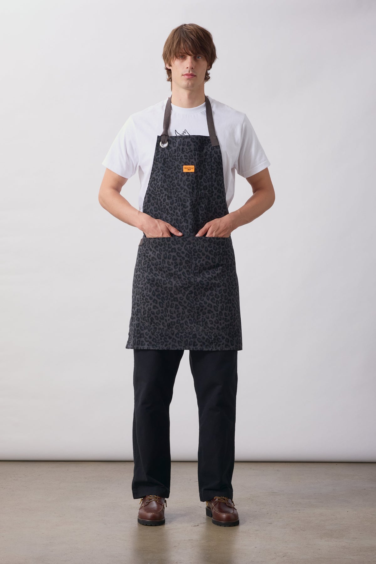 Patterned Apron - black leopard