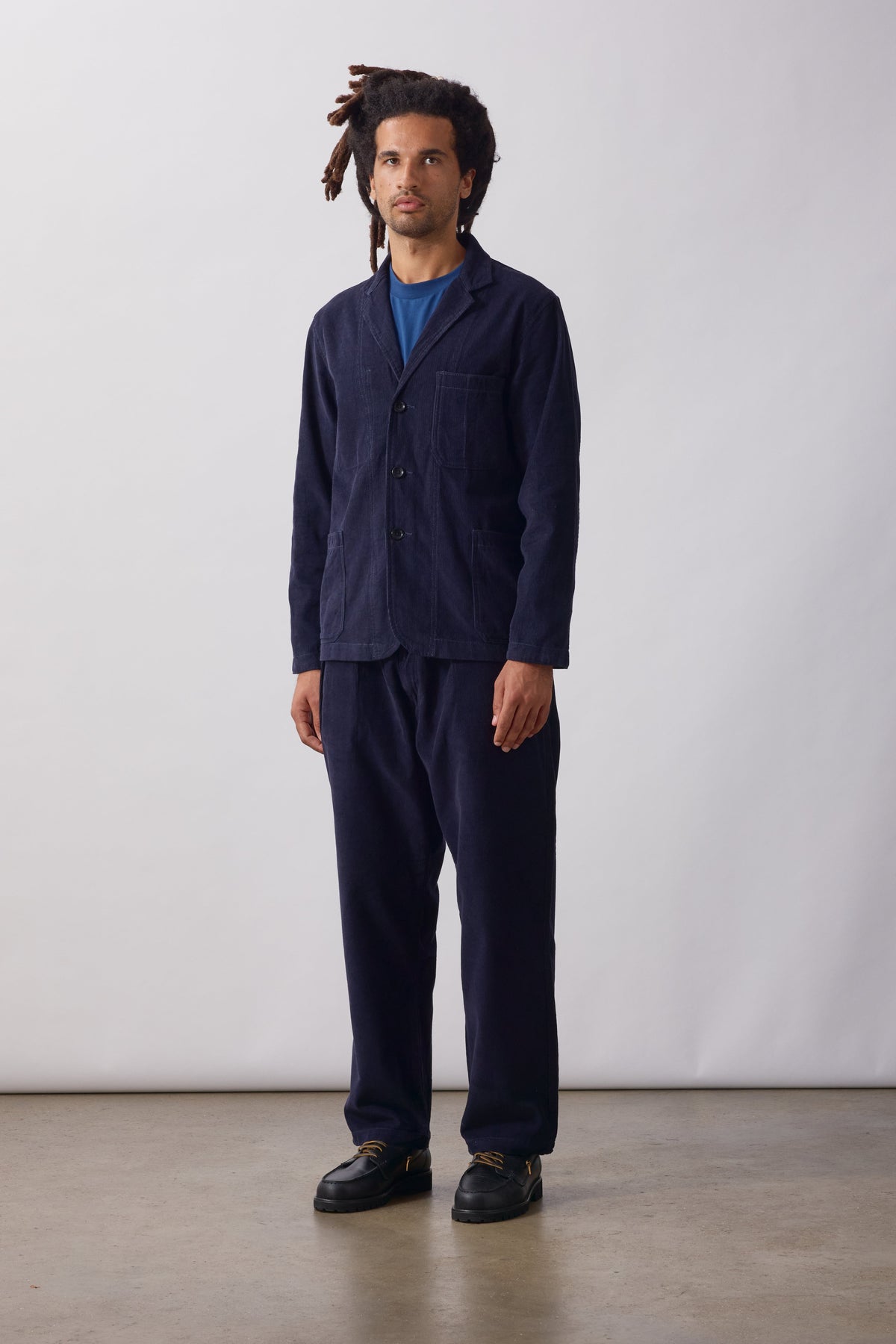 Fine Cord Part-Timer Pants - dark navy