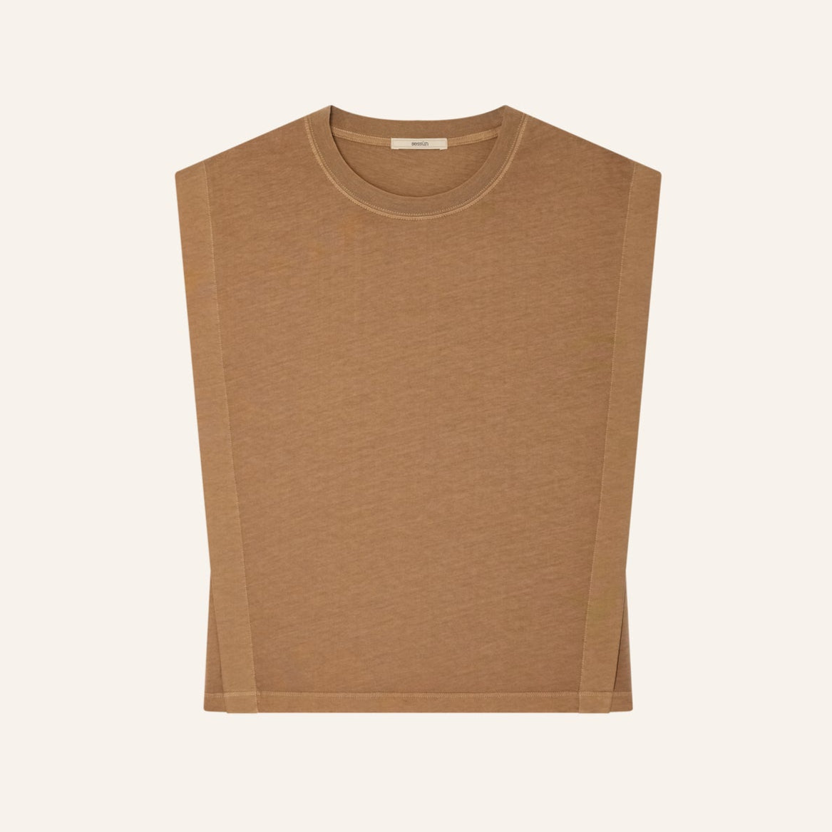 ORLANDO pleated sleeveless T-shirt