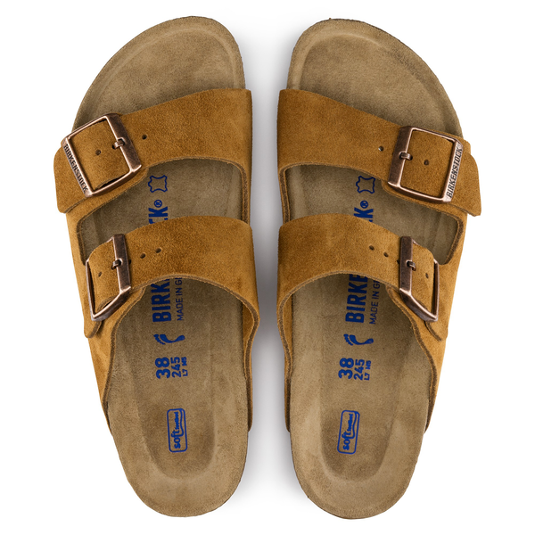 Birkenstock arizona cuir suede soft footbed w on sale