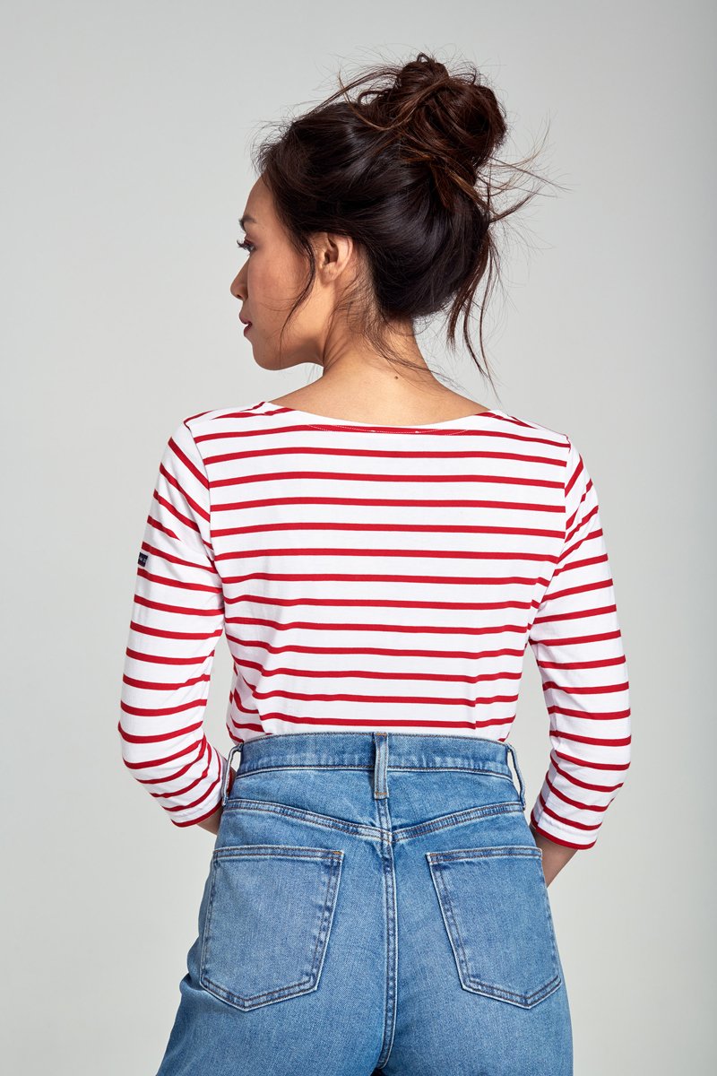 CAP COZ 3/4 sleeve Breton striped shirt