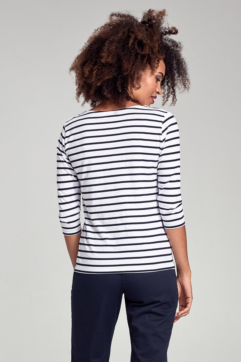 CAP COZ 3/4 sleeve Breton striped shirt