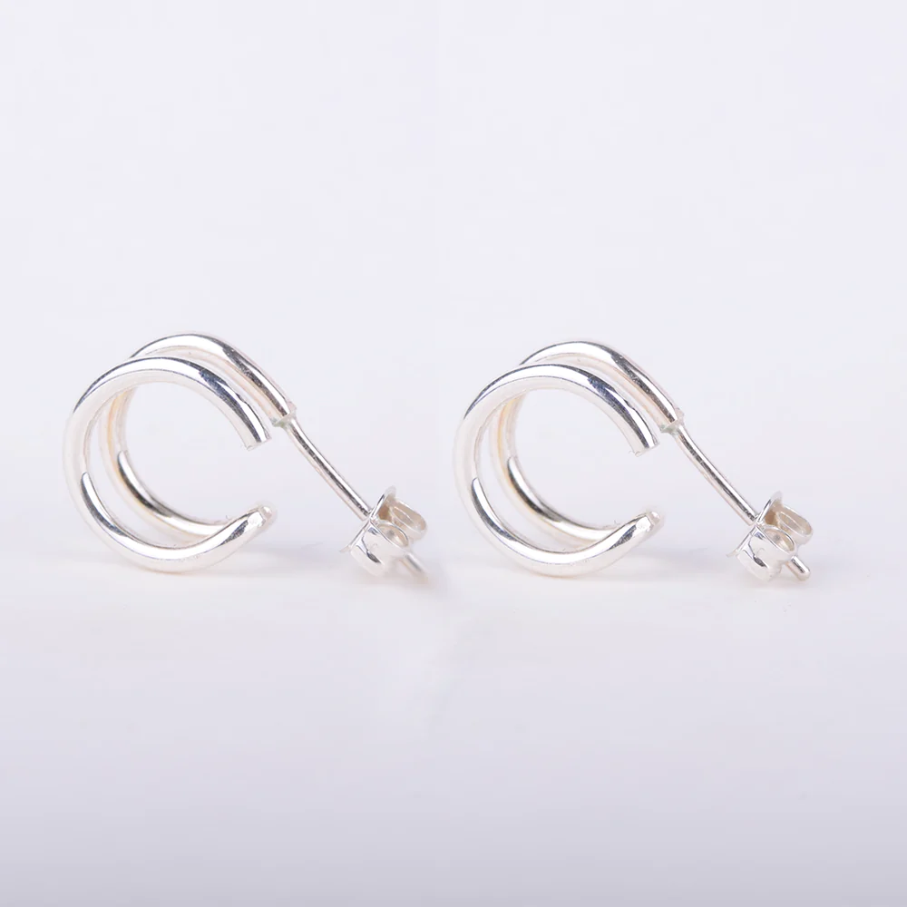 Charlotte Wooning  Earrings double hoop (EDH0)