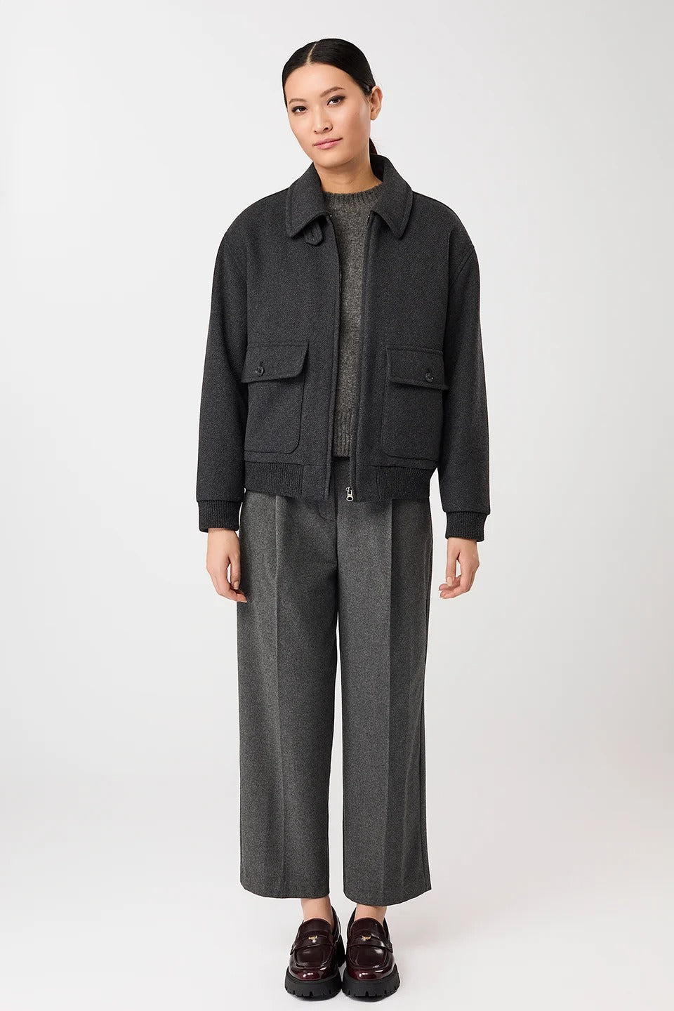 Blouson Style Made from Recycled Wool
