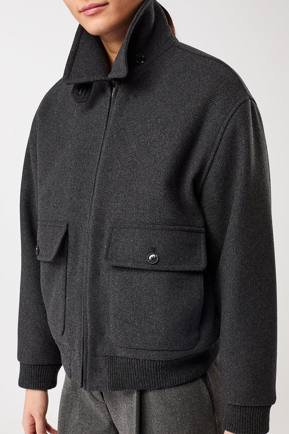 Blouson Style Made from Recycled Wool