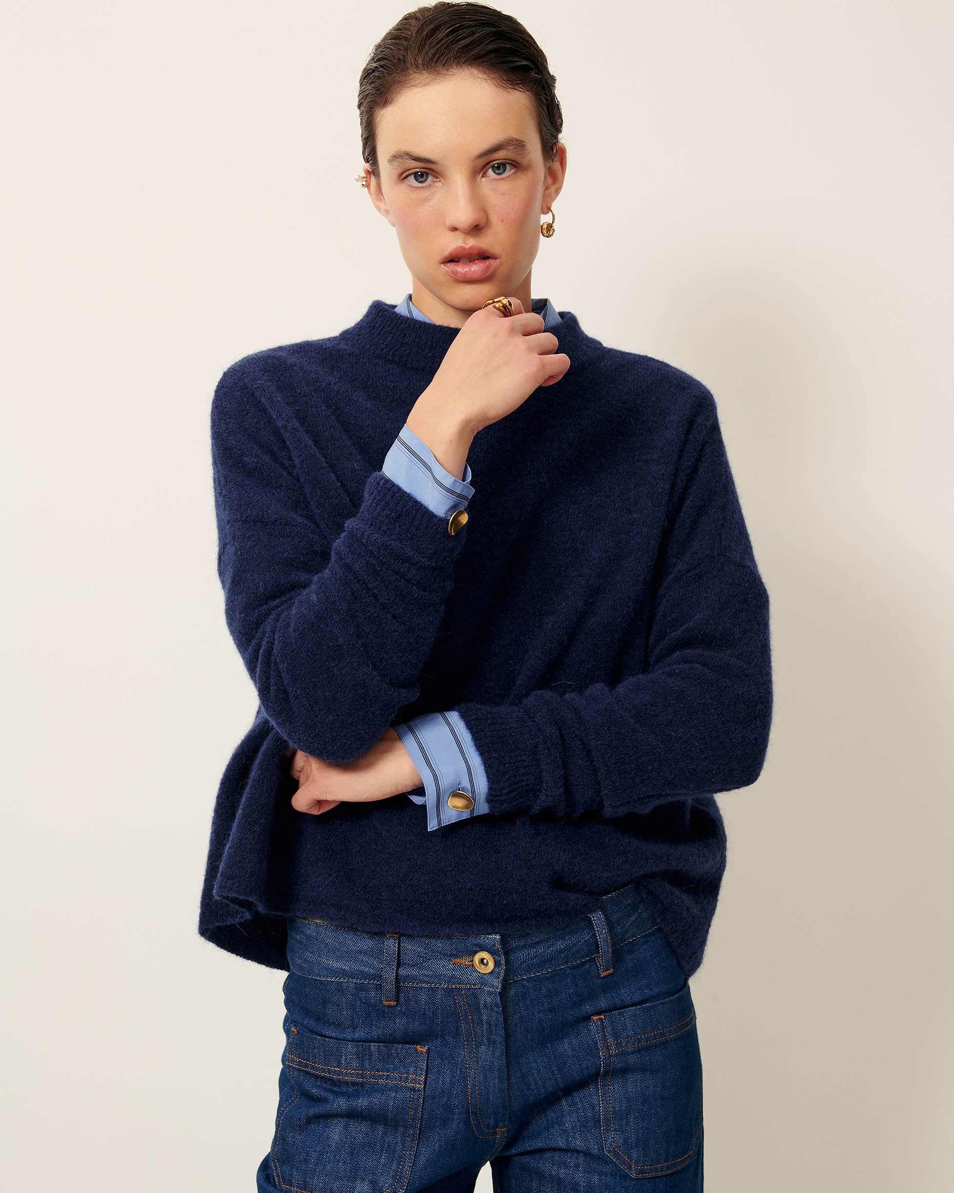 KUNLUN oversize knit sweat