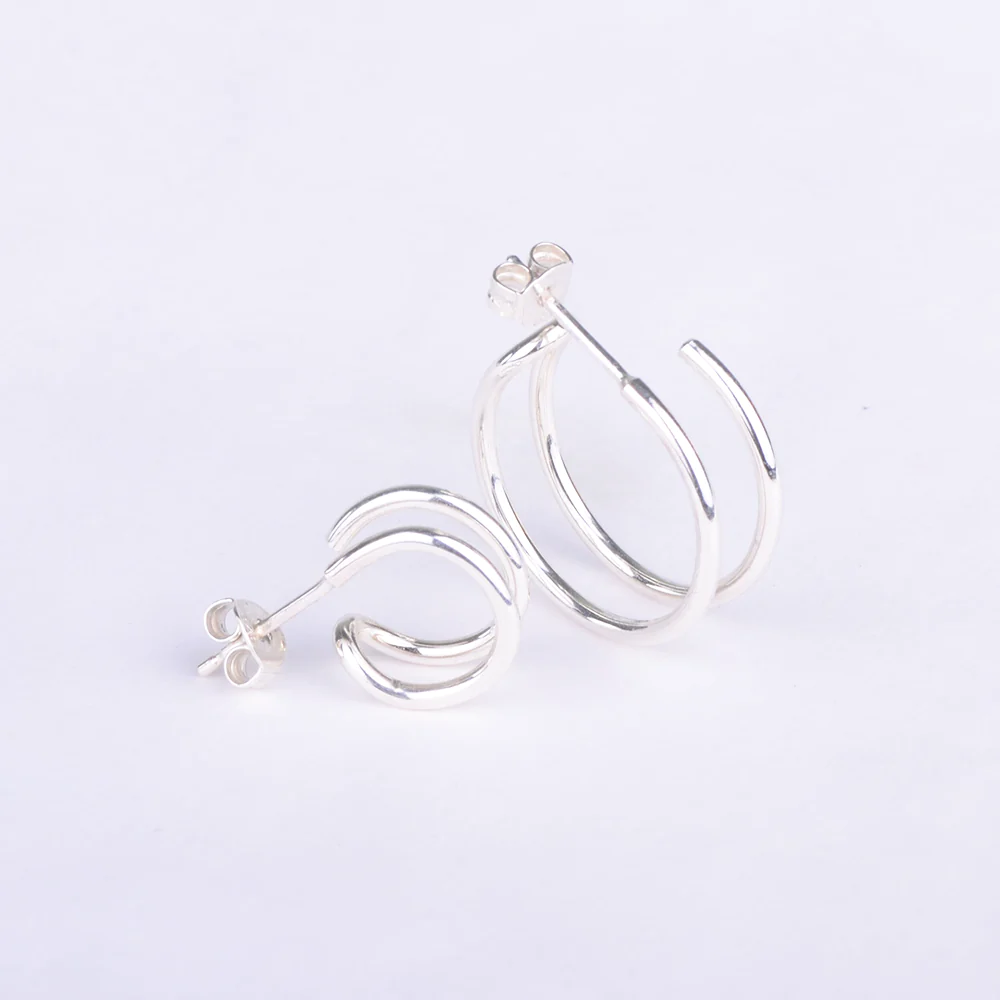 Charlotte Wooning  Earrings double hoop (EDH0)