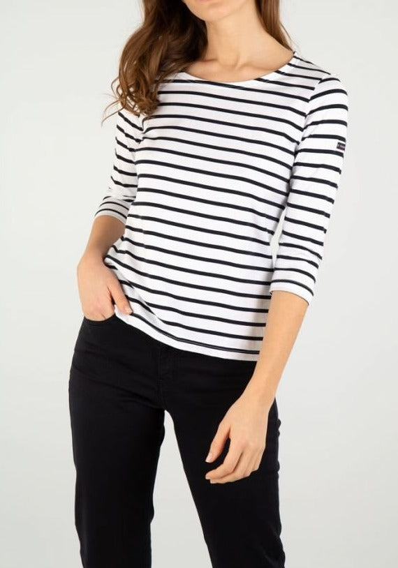 CAP COZ 3/4 sleeve Breton striped shirt