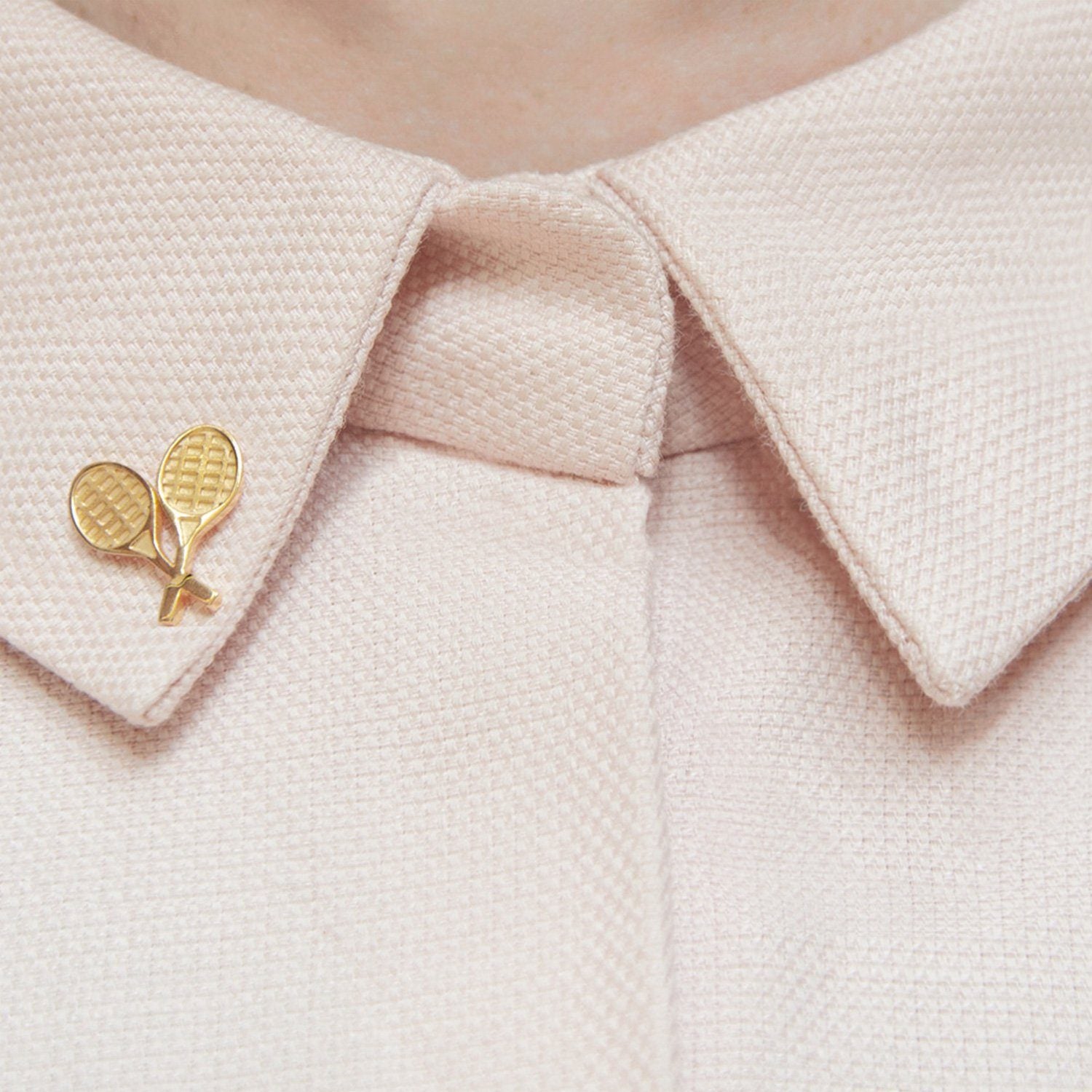 Hien Le Matchpoint Gold Tennis Brooch